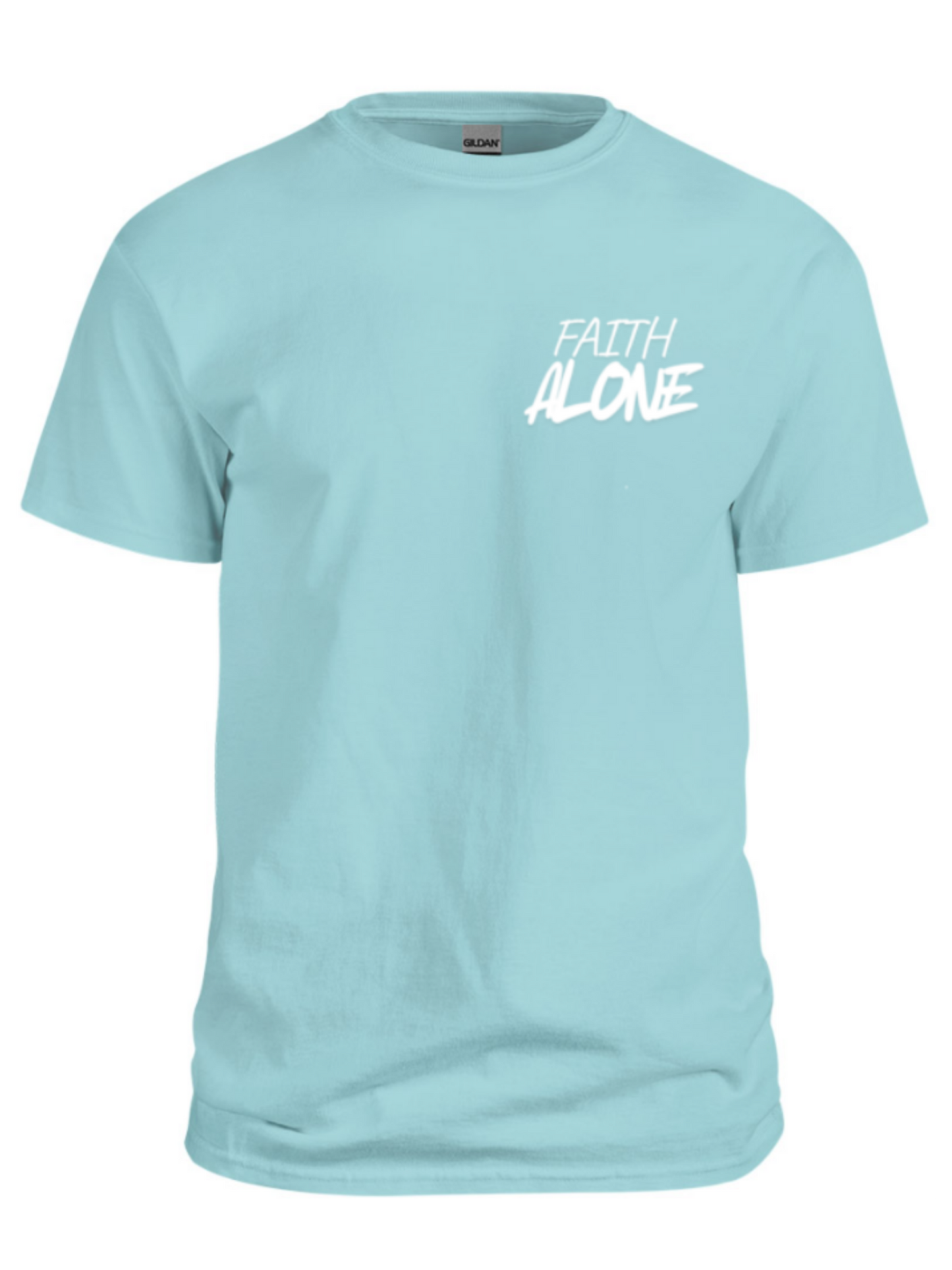 Faith Alone Christ Alone - Light Blue Short Sleeve T-Shirt