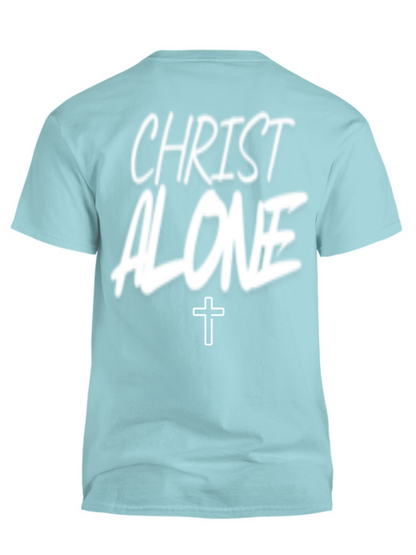 Faith Alone Christ Alone - Light Blue Short Sleeve T-Shirt